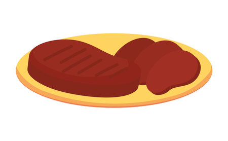 brazil food picanha fatiadaのイラスト素材
