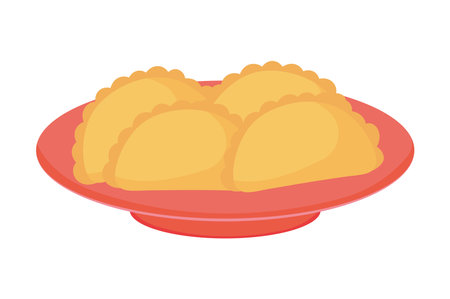 brazil food empanadasのイラスト素材