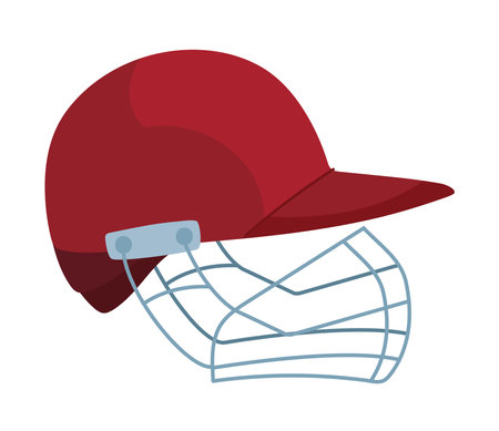 cricket helmet equipmentのイラスト素材