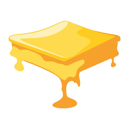 cheese sliced melted creamのイラスト素材