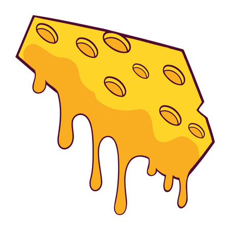 cheese sliced melted tastyのイラスト素材