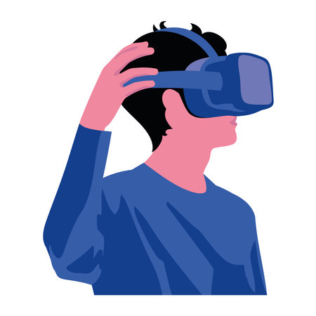 vr technology manのイラスト素材