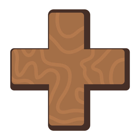 wood toy crossのイラスト素材