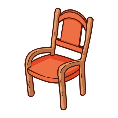 wood toy chair furnitureのイラスト素材