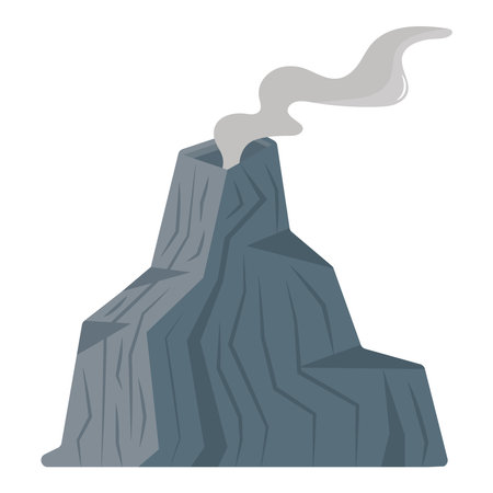 volcanic eruption danger zoneのイラスト素材