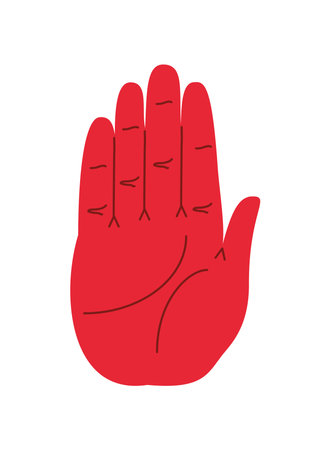 red hand day symbolのイラスト素材