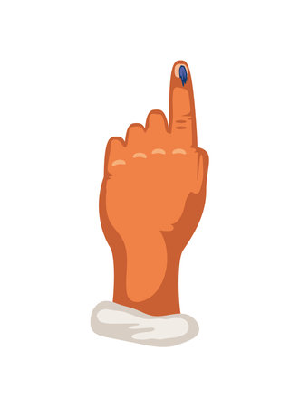 india general election male handのイラスト素材