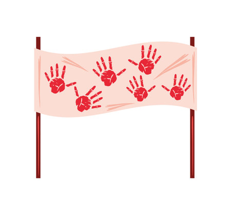 red hand day campaignのイラスト素材