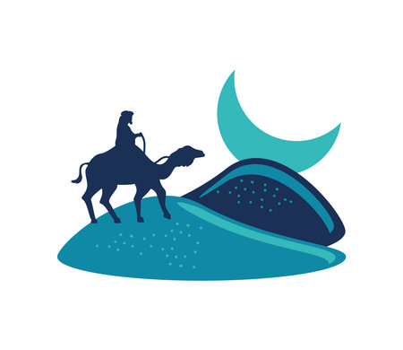 isra miraj journey muhammadのイラスト素材