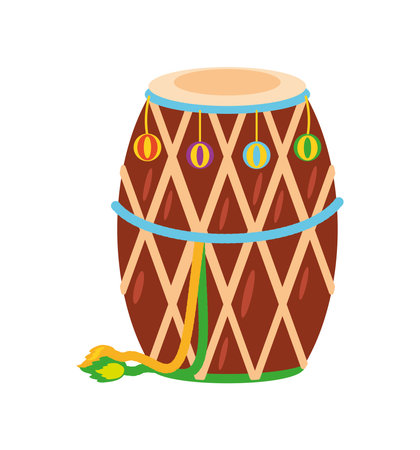 lohri drum indiaのイラスト素材