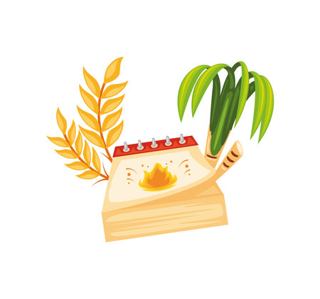 lohri calendar partyのイラスト素材