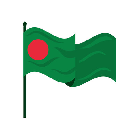 bangladesh independence day flagのイラスト素材