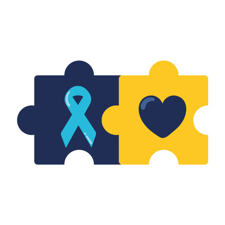 down syndrome day puzzlesのイラスト素材