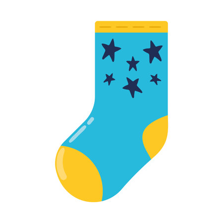 down syndrome day blue sockのイラスト素材