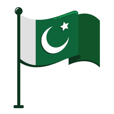 pakistan day flagのイラスト素材