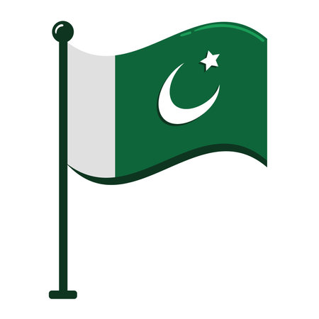 pakistan day national flagのイラスト素材