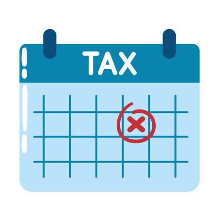 tax day calendarのイラスト素材