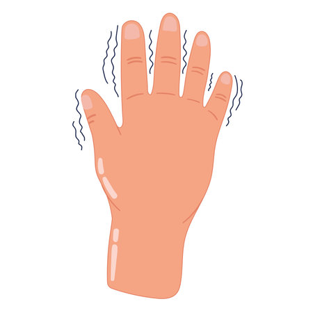 parkinson tremor handのイラスト素材