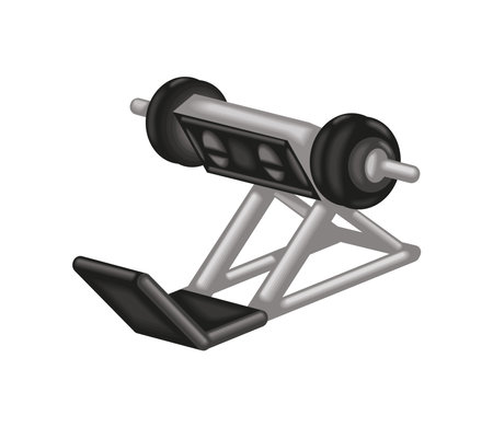 gym equipment leg pressのイラスト素材