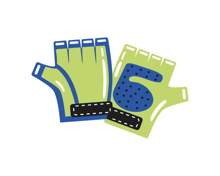 bicycle equipment glovesのイラスト素材