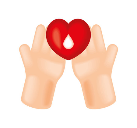 blood donation volunteer isolated designのイラスト素材