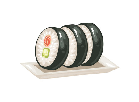 sushi asian foodのイラスト素材