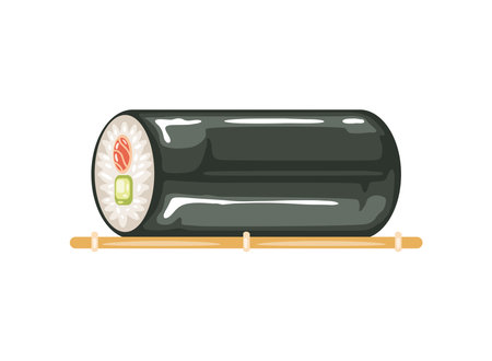 sushi roll foodのイラスト素材