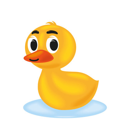 yellow day happy duckのイラスト素材