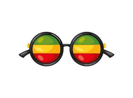 reggae sunglasses designのイラスト素材