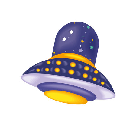 ufo fiction spaceshipのイラスト素材