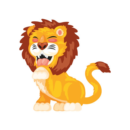 lion animal cartoonのイラスト素材