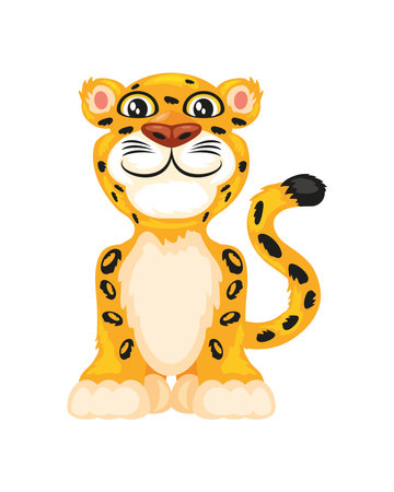 leopard animal isolatedのイラスト素材