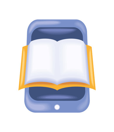 ebook literature appのイラスト素材