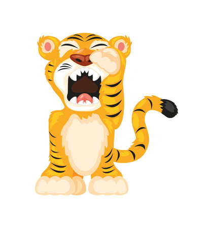 tiger predator designのイラスト素材