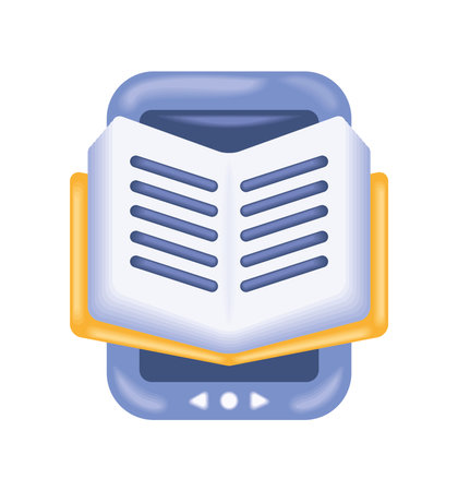 ebook mobile educationのイラスト素材