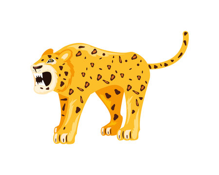 leopard animal cartoonのイラスト素材