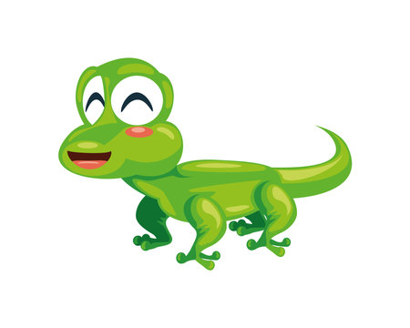 lizard creature greenのイラスト素材