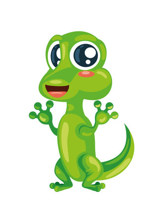 lizard cartoon cuteのイラスト素材