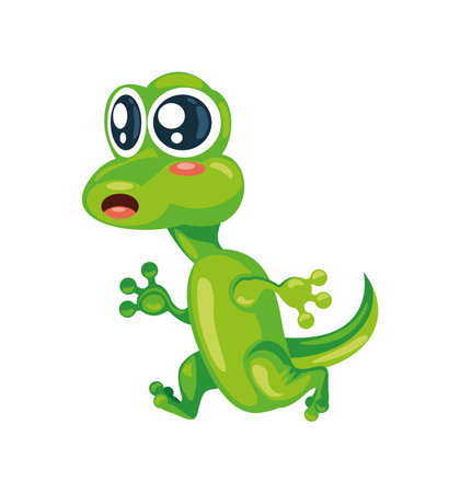 lizard character cartoonのイラスト素材