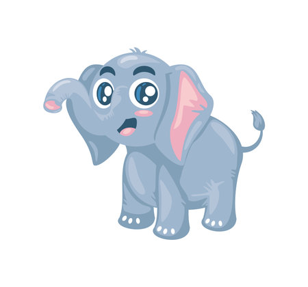 little elephant cute animalのイラスト素材