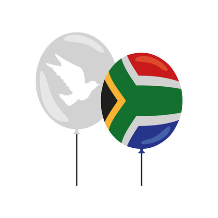 south africa flag balloonsのイラスト素材