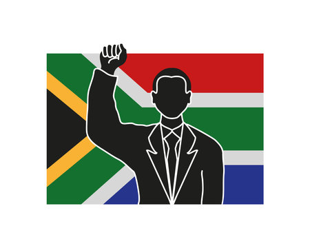 south africa flag freedomのイラスト素材