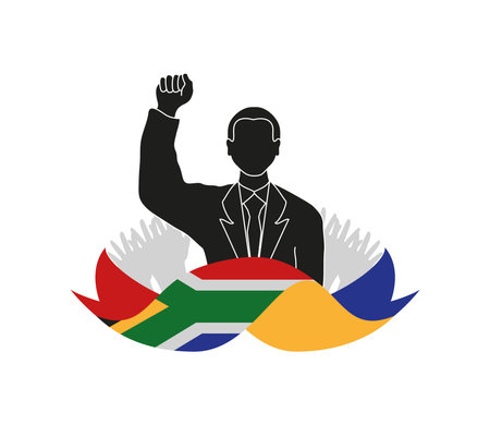 national flag of south africaのイラスト素材