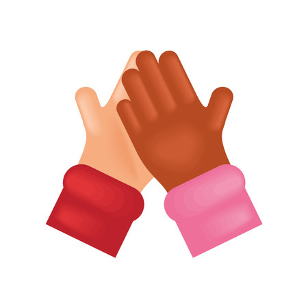 hands up greeting hiのイラスト素材