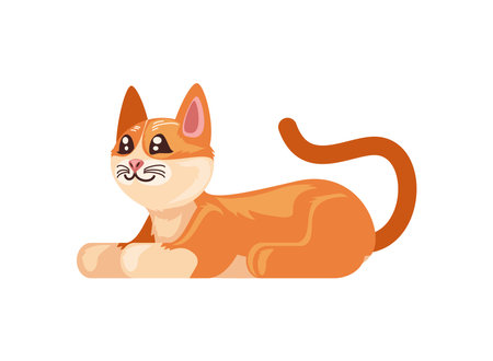 cute cat animalのイラスト素材