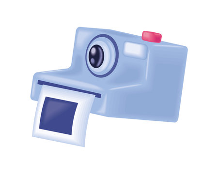instant photography cameraのイラスト素材