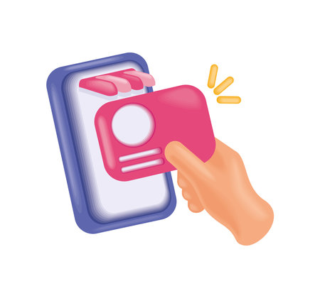 online payment transaction shopping wirelessのイラスト素材