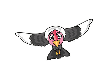 flying andean condor drawingのイラスト素材