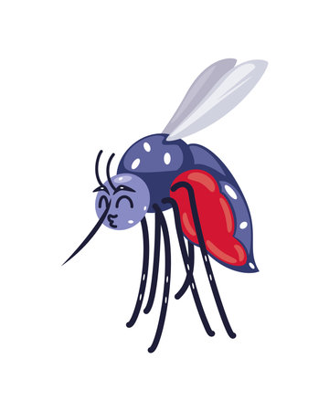 cartoon mosquito aedes aegyptiのイラスト素材