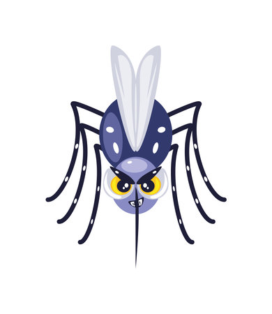dengue aedes mosquito cartoonのイラスト素材